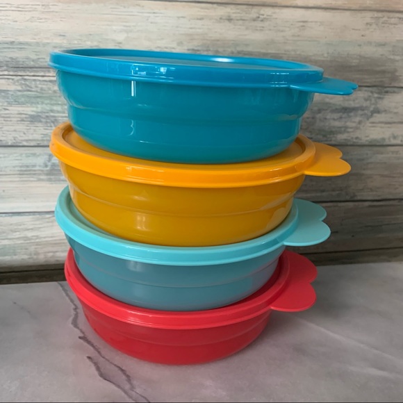 Tupperware Cereal Bowls Microwave Reheatable Set of 4 New!! Other
